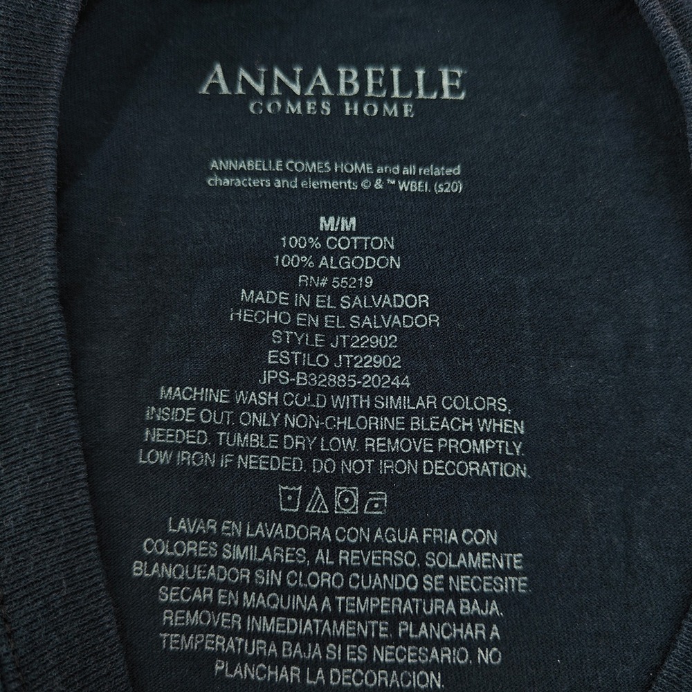 Annabelle Comes Home Shirt Mens Medium Black Graphic Horror Movie Promo Tee - Picture 3 of 11